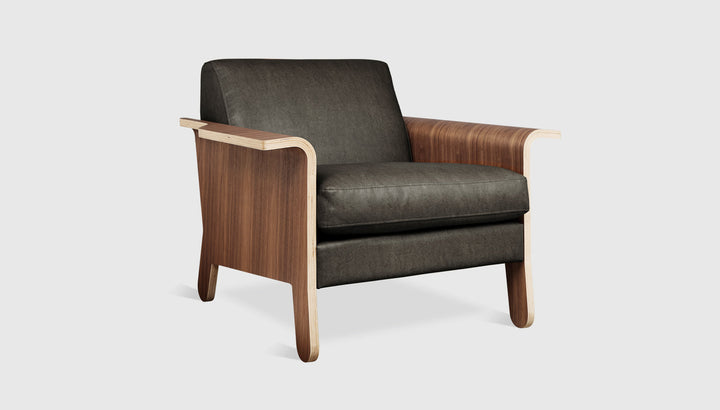 Lodge Chair in Vegan Appleskin Leather Licorice