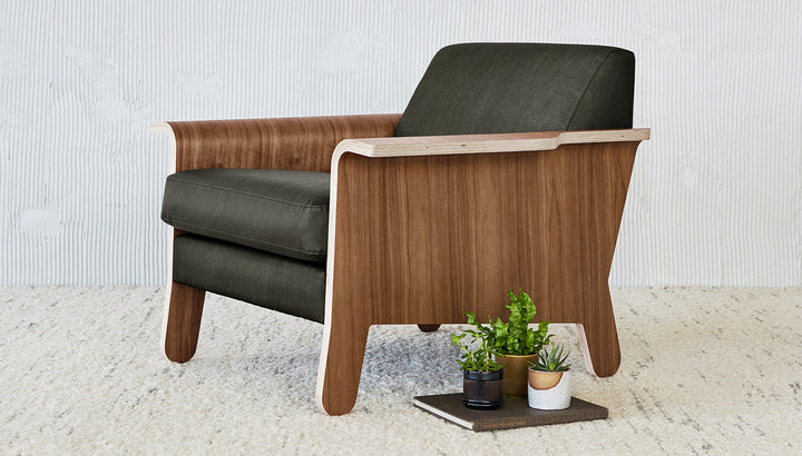 Lodge Chair in Appleskin Licorice lifestyle