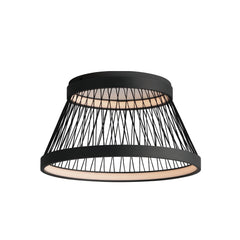 Loom 23" LED Flush Mount by ET2 Lighting in Black, front view