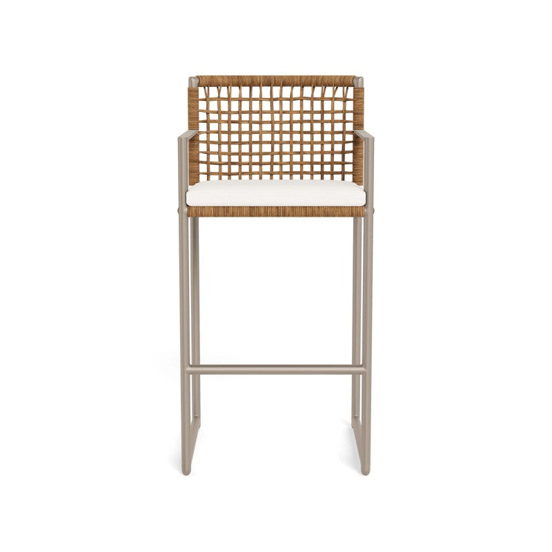 Loop Bar Stool by Harbour in Aluminum Taupe