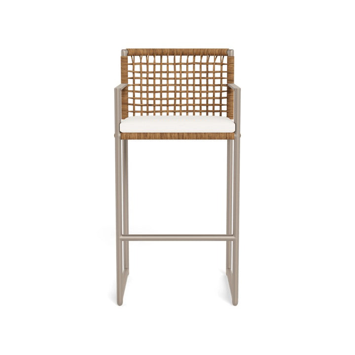 Loop Bar Stool by Harbour in Aluminum Taupe
