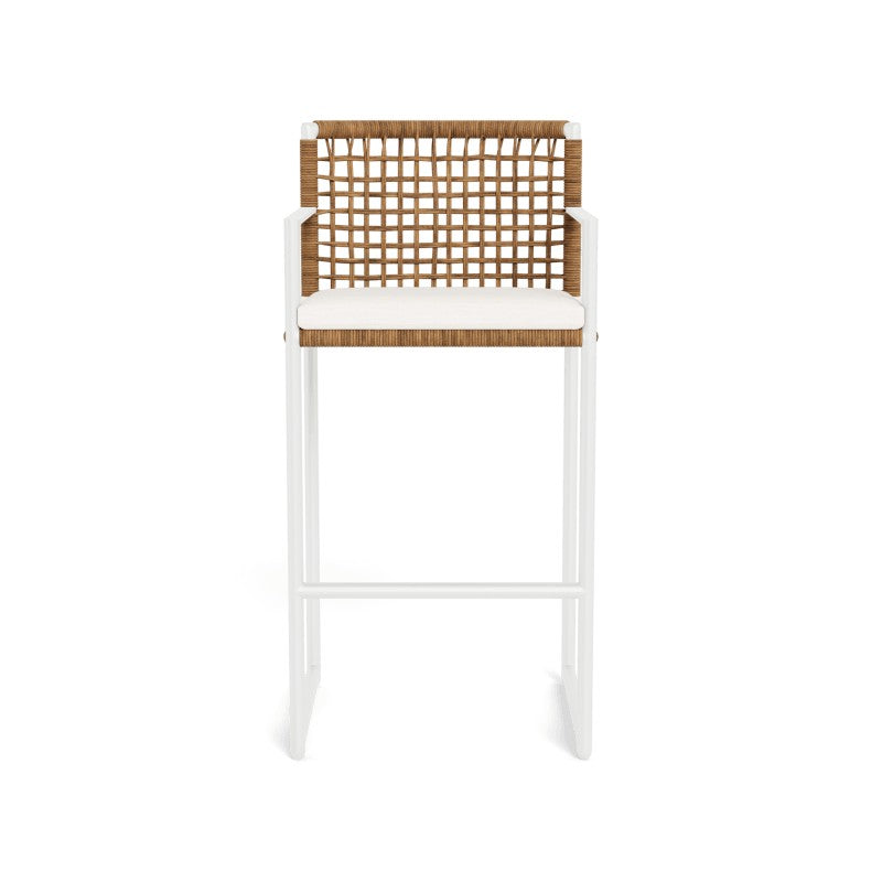 Loop Bar Stool by Harbour in Aluminum White