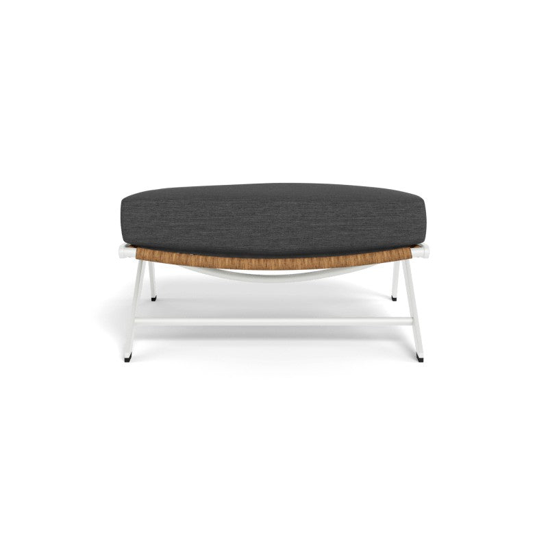 Loop Ottoman by Harbour in Aluminum White