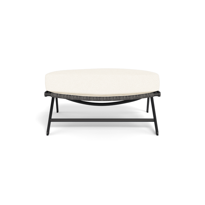Loop Ottoman by Harbour in Aluminum Asteroid
