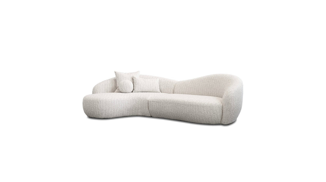 LOOP Sectional Chaise Facing Left 2-Piece Swiss Coffee
