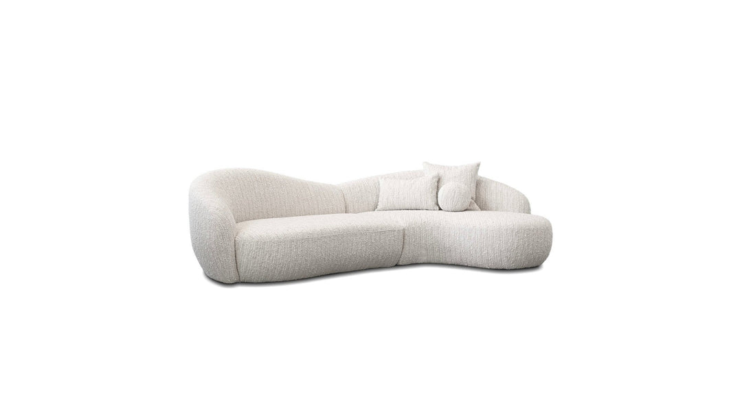 LOOP Sectional Chaise Facing Right 2-Piece Swiss Coffee
