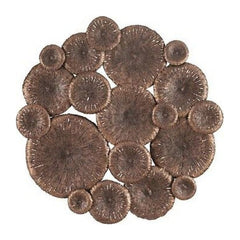 Lotus Collage, Round, Copper/Black Phillips Collection
