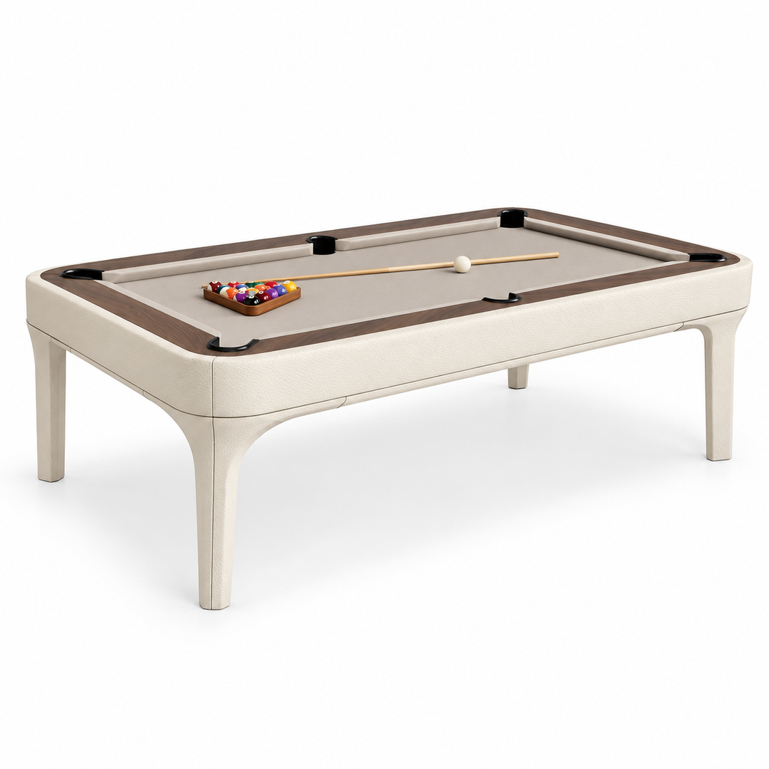 Luca Leather Modern Slate Pool Table