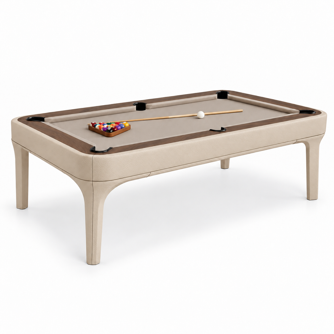 Luca Leather Modern Slate Pool Table