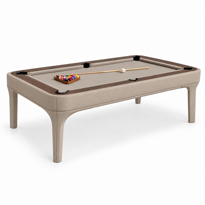 Luca Leather Modern Slate Pool Table