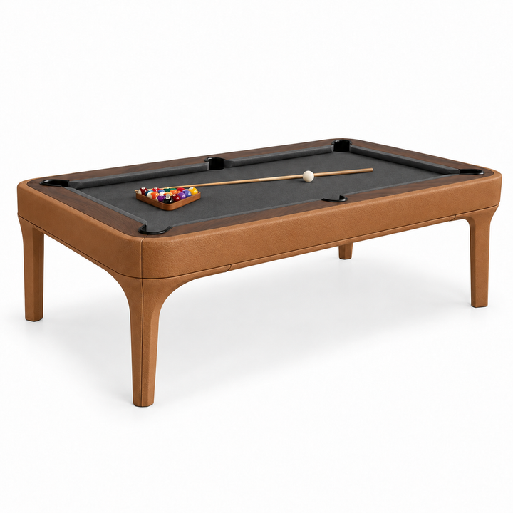 Luca Leather Modern Slate Pool Table