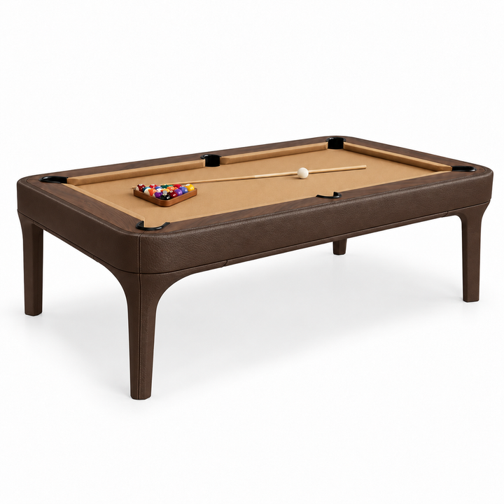 Luca Leather Modern Slate Pool Table