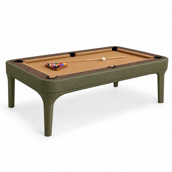 Luca Leather Modern Slate Pool Table