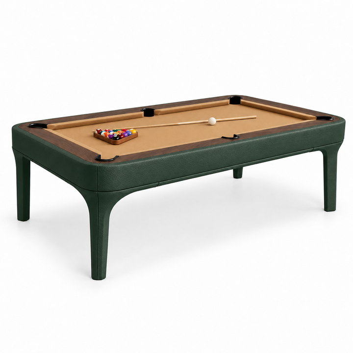 Luca Leather Modern Slate Pool Table