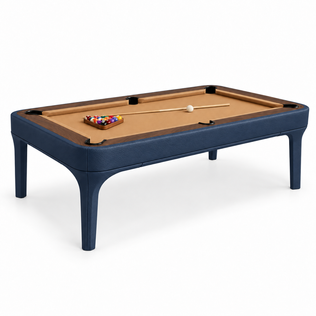 Luca Leather Modern Slate Pool Table