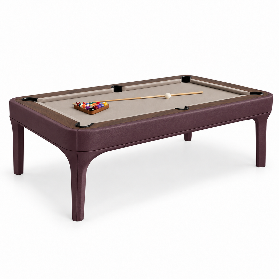 Luca Leather Modern Slate Pool Table