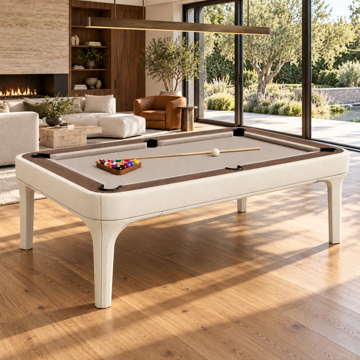 Luca Leather Modern Slate Pool Table