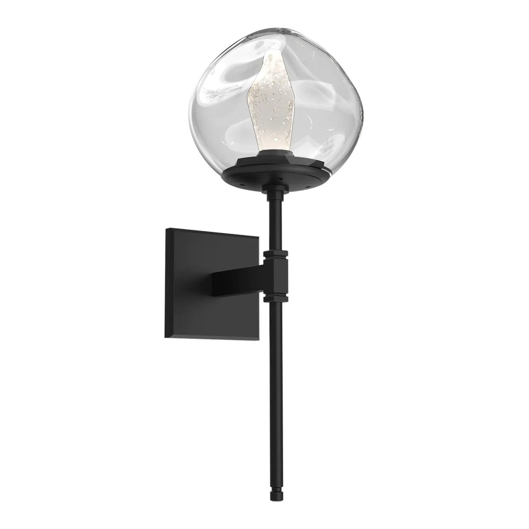 Luna Belvedere Sconce by Hammerton Studio in Matte Black with Clear glass