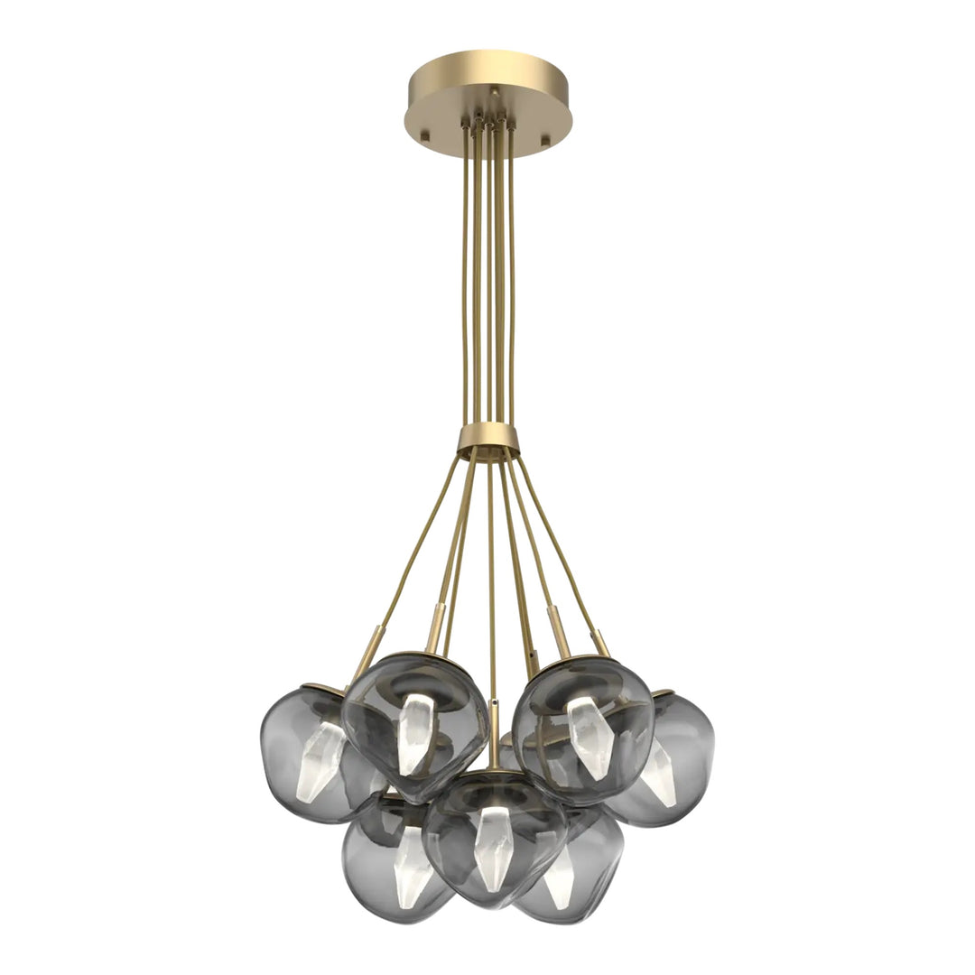 Luna Cluster Bloom by Hammerton Studio – 9 Lights in Gilded Brass