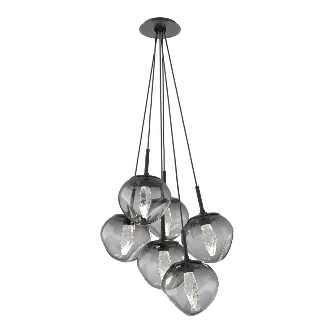 Luna Cluster Pendant by Hammerton Studio – 6 Lights in Matte Black