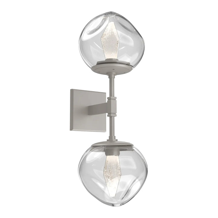 Luna Double Sconce by Hammerton Studio in Beige Silver