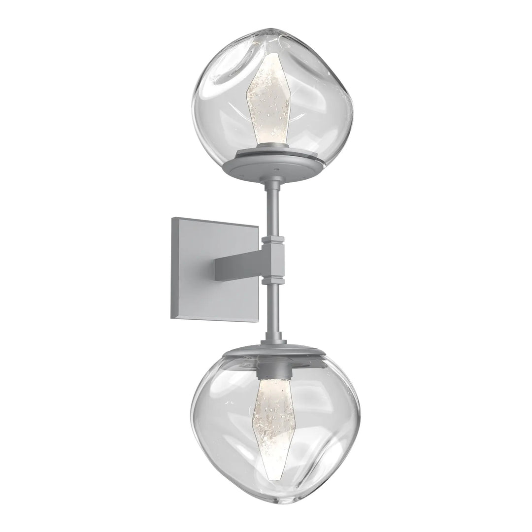 Luna Double Sconce by Hammerton Studio in Classic Silver