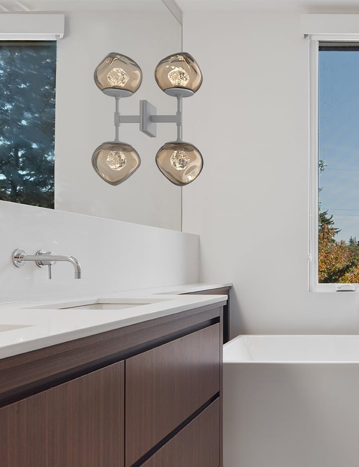 Luna Double Sconce by Hammerton Studio in a styled interior