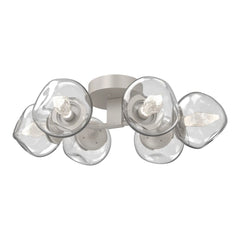Luna Flush Mount Chandelier by Hammerton Studio in Beige Silver