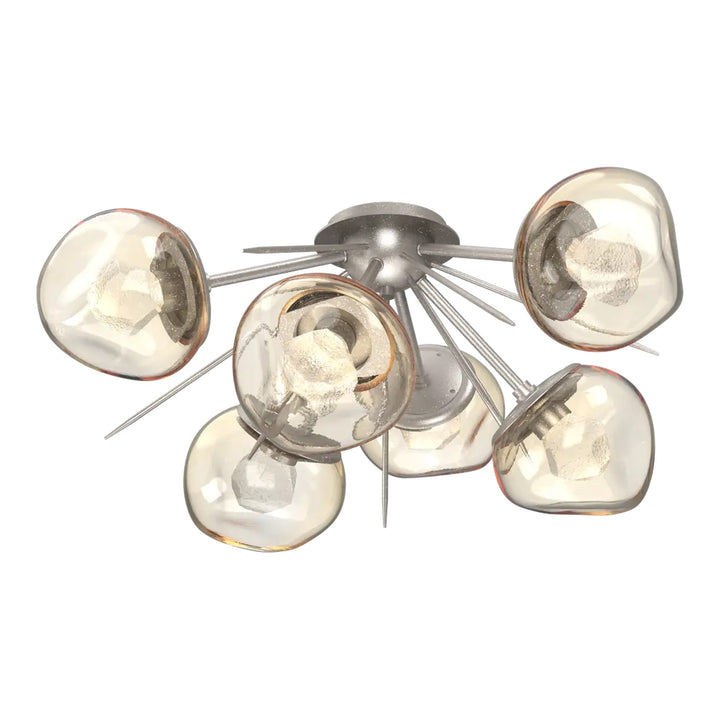 Luna Half Starburst Flush Mount by Hammerton Studio in Beige Silver