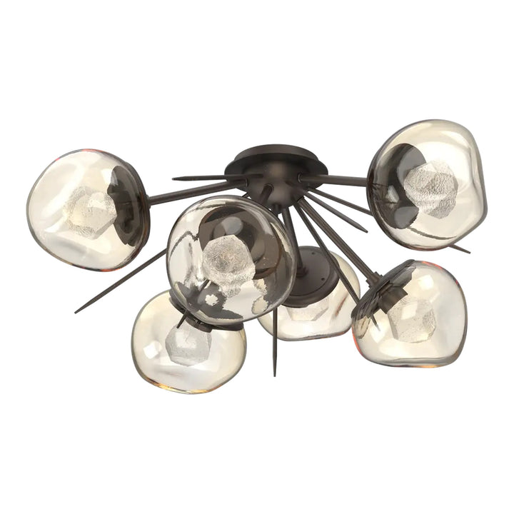 Luna Half Starburst Flush Mount by Hammerton Studio in Flat Bronze