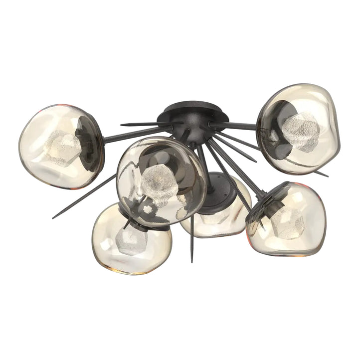 Luna Half Starburst Flush Mount by Hammerton Studio in Graphite
