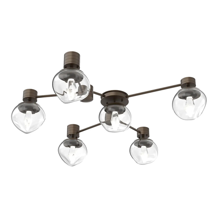 Luna Hub &amp; Spoke by Hammerton Studio – 6 Light Round in Flat Bronze