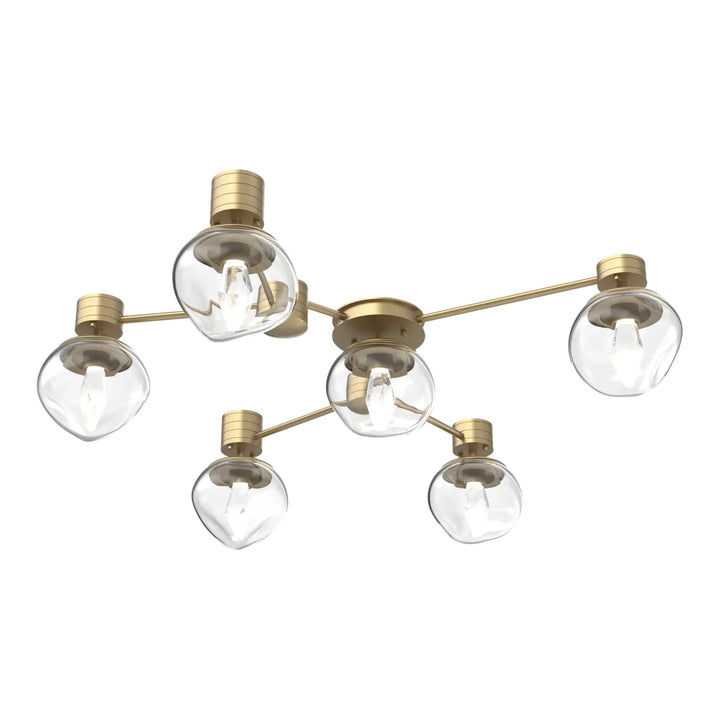 Luna Hub &amp; Spoke by Hammerton Studio – 6 Light Round in Gilded Brass