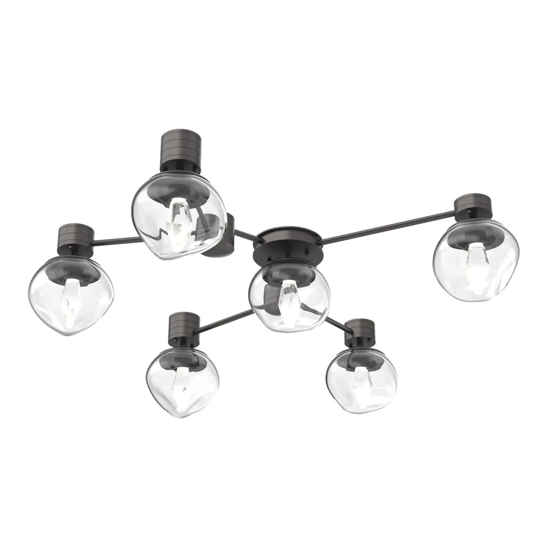 Luna Hub &amp; Spoke by Hammerton Studio – 6 Light Round in Graphite
