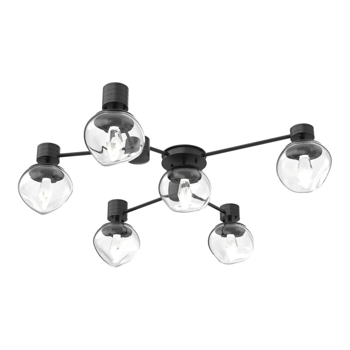 Luna Hub &amp; Spoke by Hammerton Studio – 6 Light Round in Matte Black