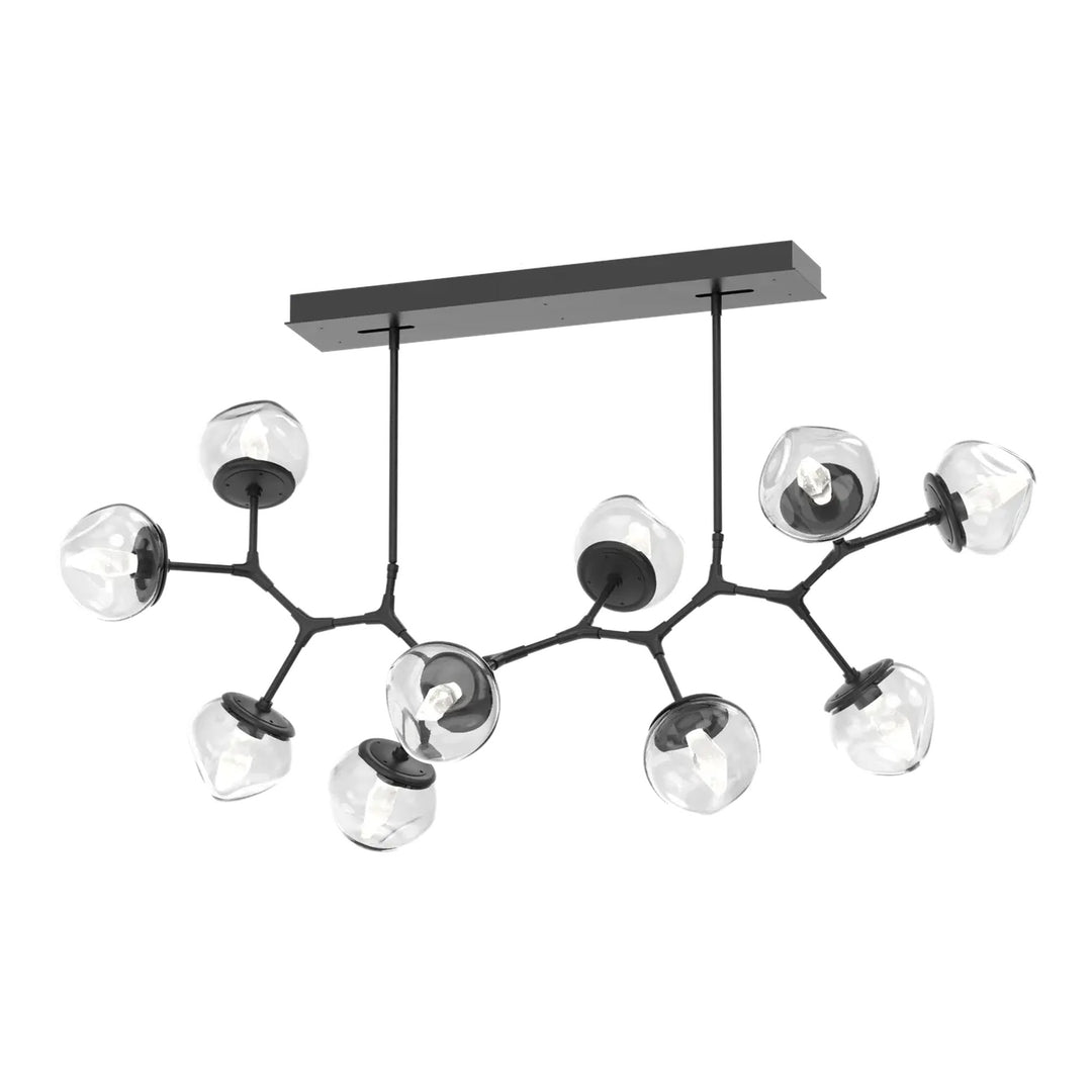 Luna Modern Branch Chandelier by Hammerton Studio – 10 Lights in Matte Black
