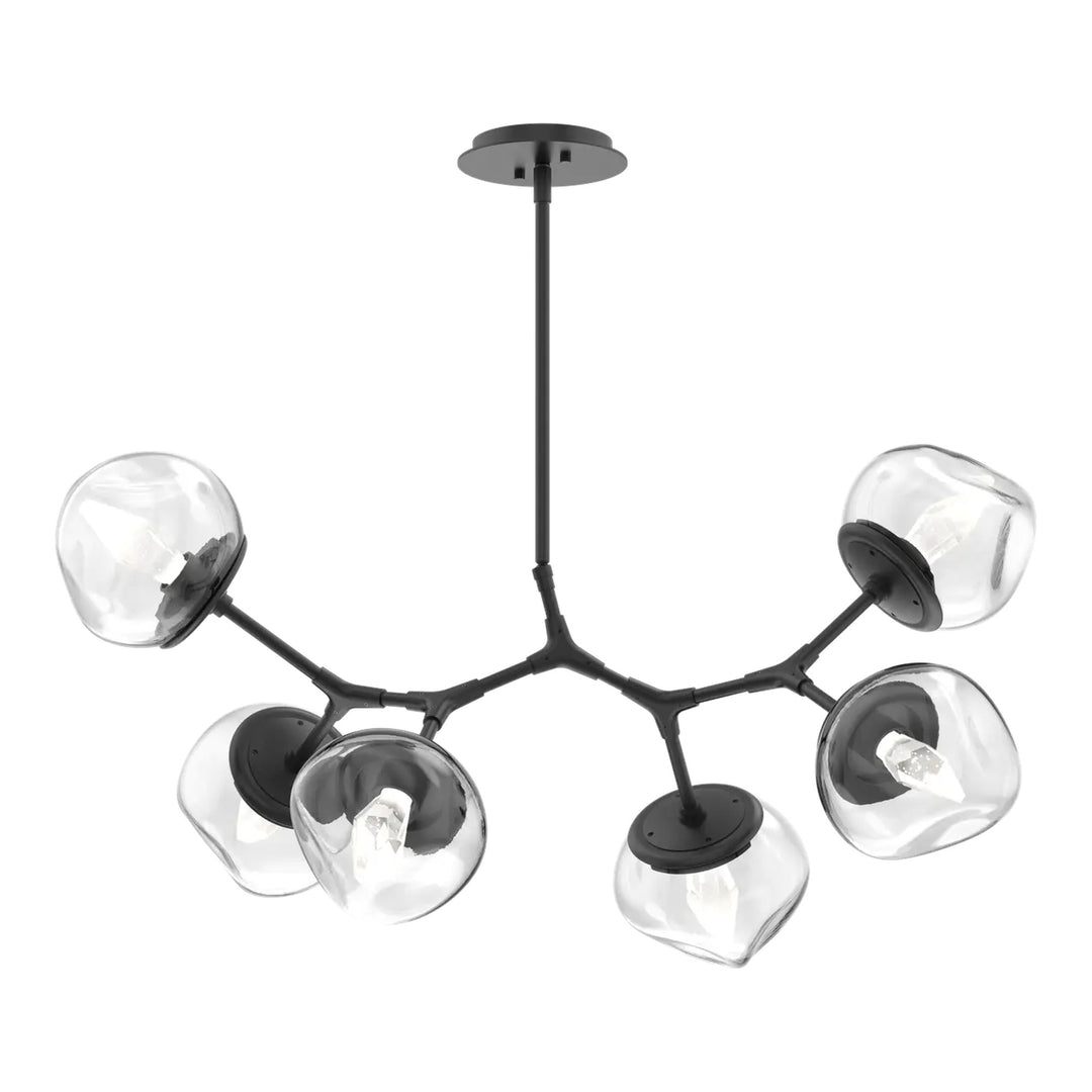 Luna Modern Branch Chandelier by Hammerton Studio – 6 Lights in Matte Black