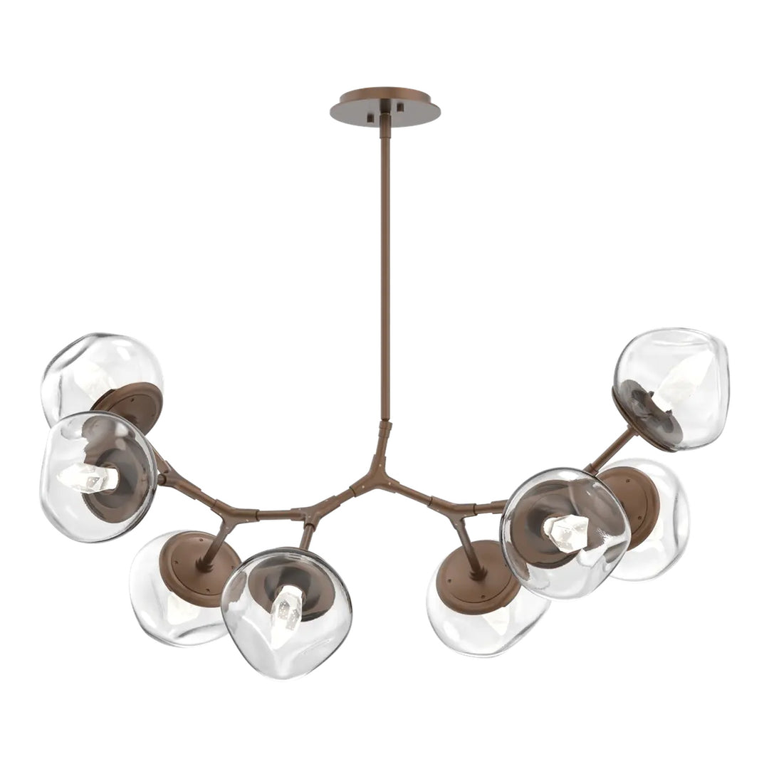 Luna Modern Branch Chandelier by Hammerton Studio – 8 Lights in Burnished Bronze