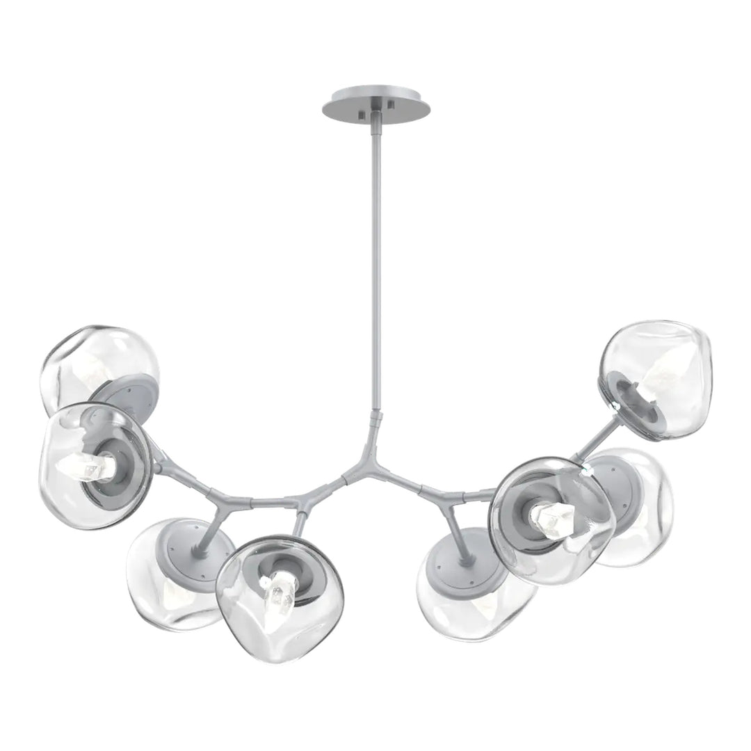 Luna Modern Branch Chandelier by Hammerton Studio – 8 Lights in Classic Silver