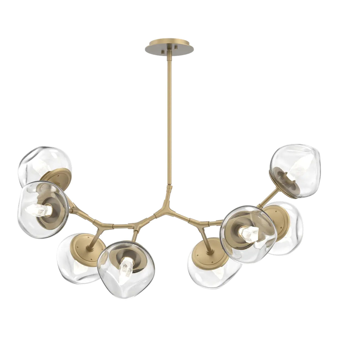 Luna Modern Branch Chandelier by Hammerton Studio – 8 Lights in Gilded Brass