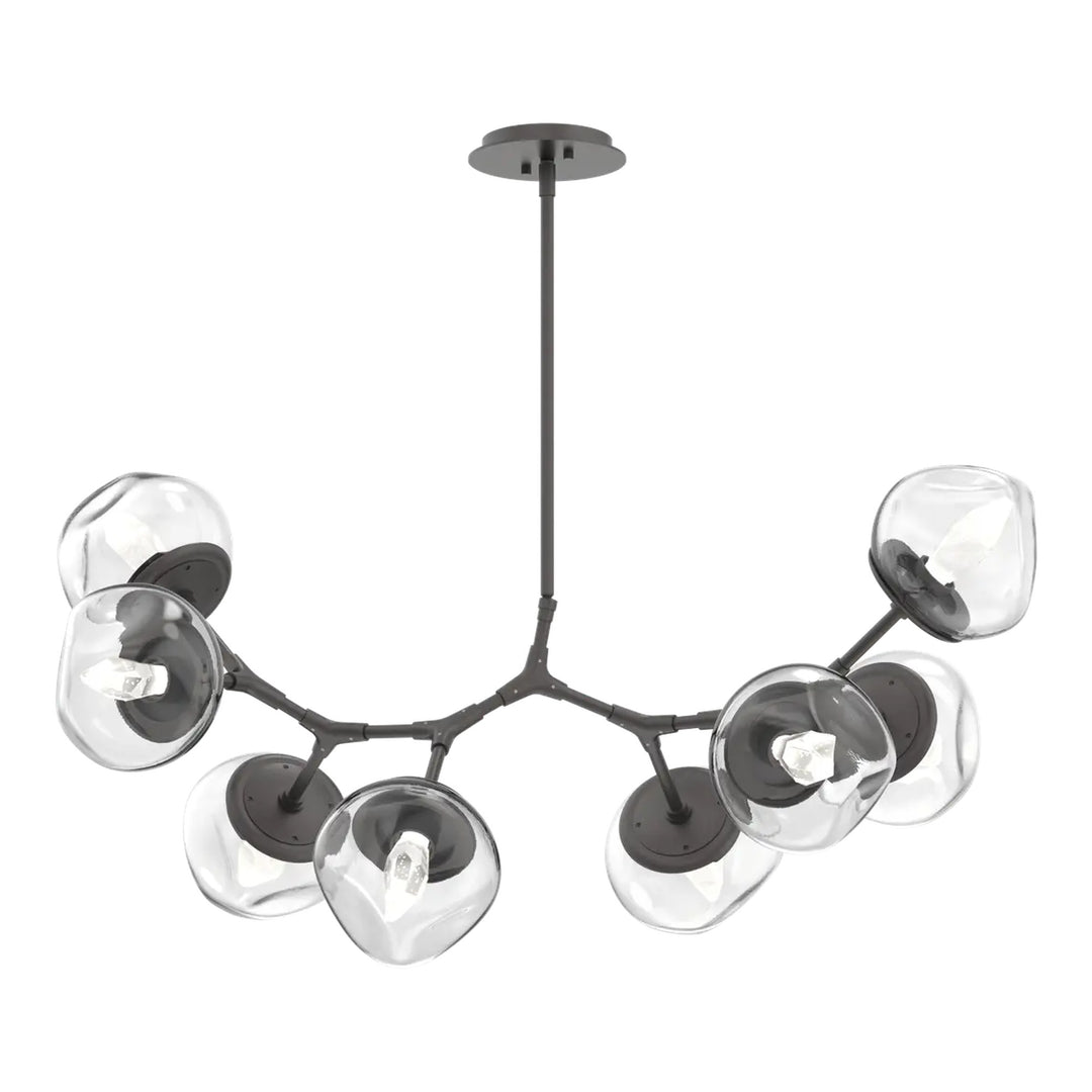 Luna Modern Branch Chandelier by Hammerton Studio – 8 Lights in Graphite