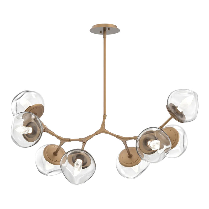Luna Modern Branch Chandelier by Hammerton Studio – 8 Lights in Novel Brass