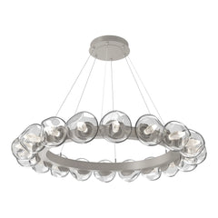 Luna Radial Ring Chandelier by Hammerton Studio – Large in Beige Silver