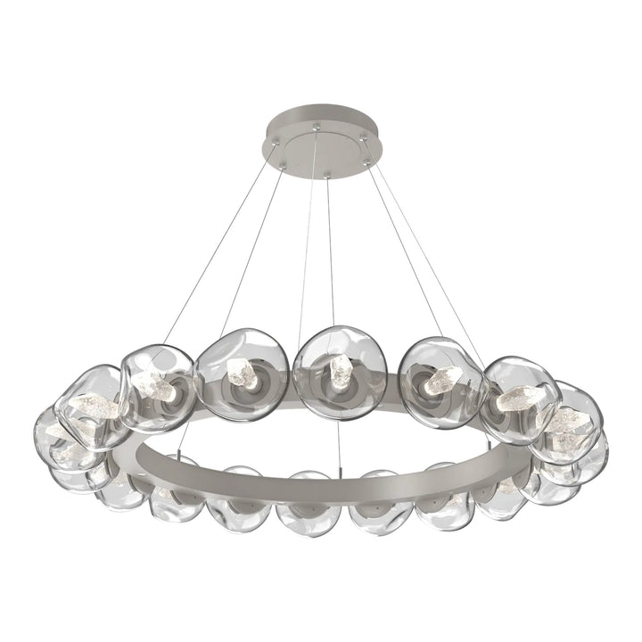 Luna Radial Ring Chandelier by Hammerton Studio – Large in Beige Silver
