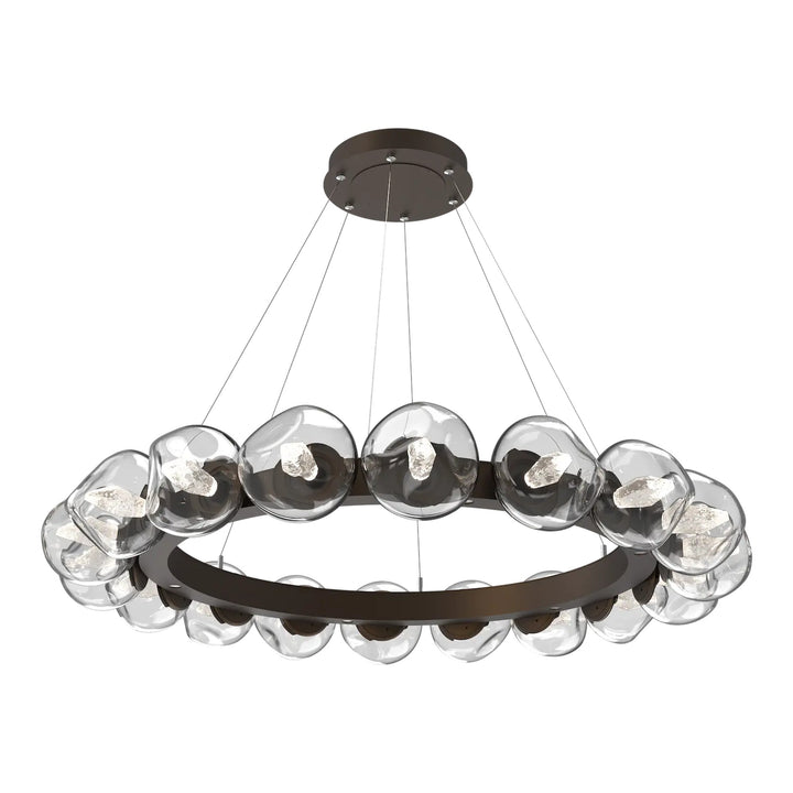 Luna Radial Ring Chandelier by Hammerton Studio – Large in Flat Bronze