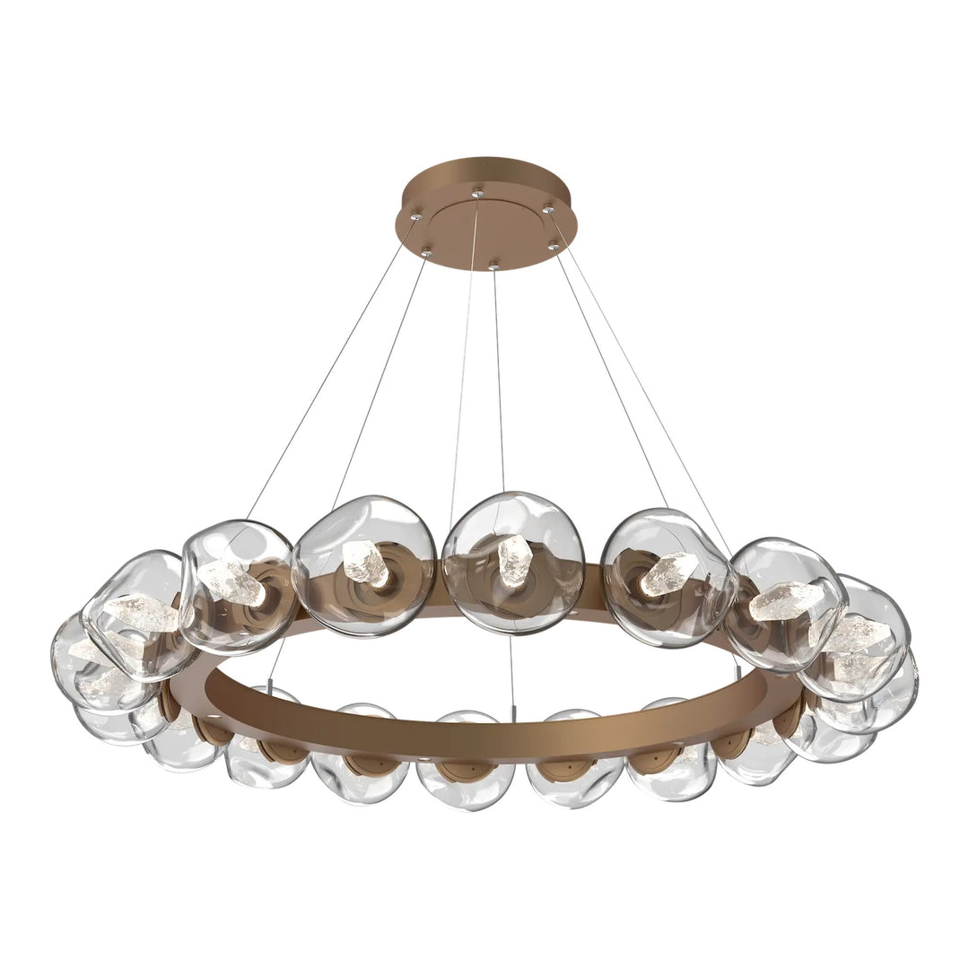Luna Radial Ring Chandelier by Hammerton Studio – Large in Novel Brass