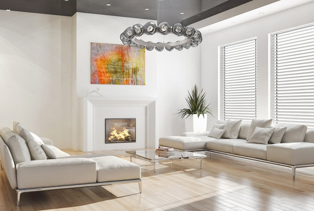 Luna Radial Ring Chandelier by Hammerton Studio in a styled interior