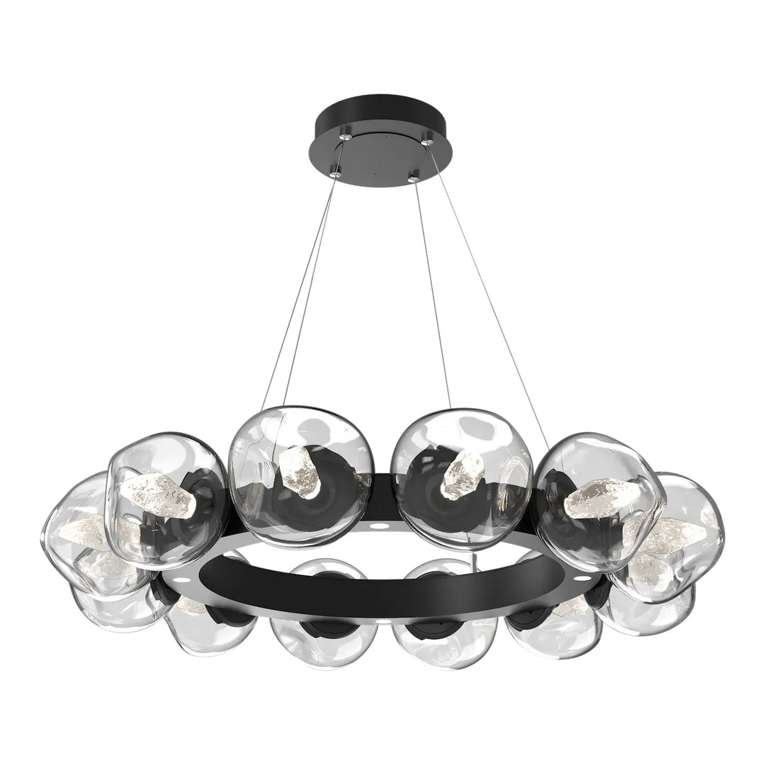 Luna Radial Ring Chandelier by Hammerton Studio – Medium in Matte Black