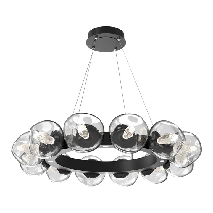 Luna Radial Ring Chandelier by Hammerton Studio – Medium in Matte Black