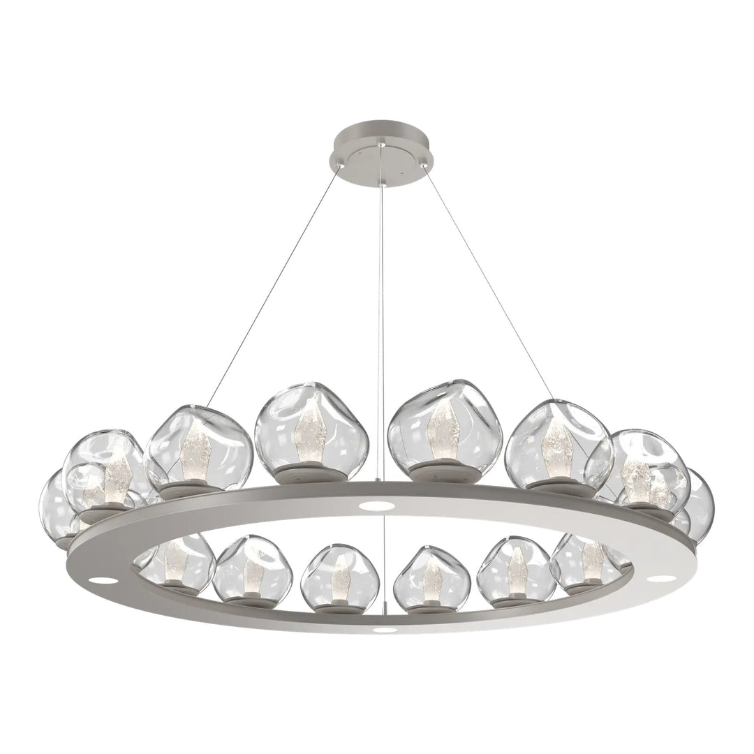 Luna Ring Chandelier by Hammerton Studio – Large in Beige Silver